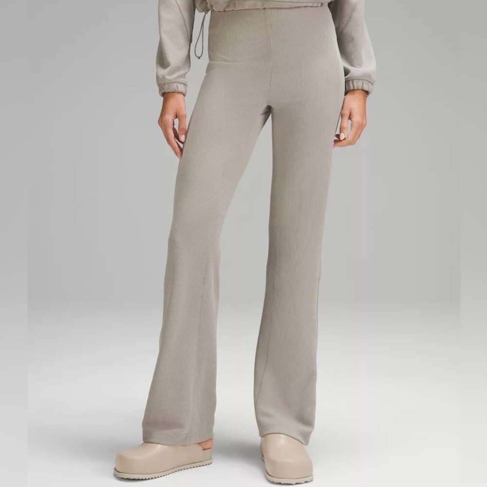Lululemon Ribbed Brushed Softstreme zip Flare Pant